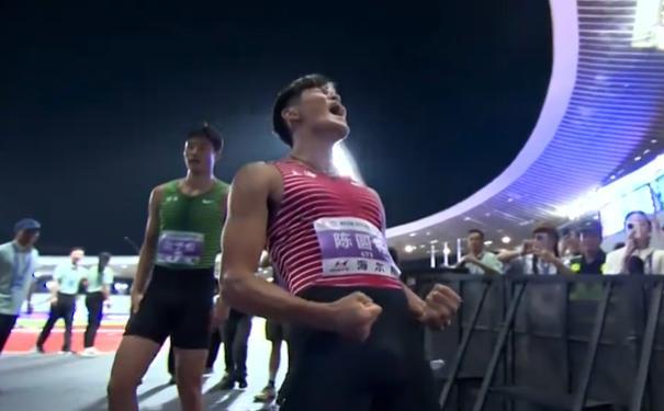 陈圆，以破竹之势，剑指男子110米栏冠军
