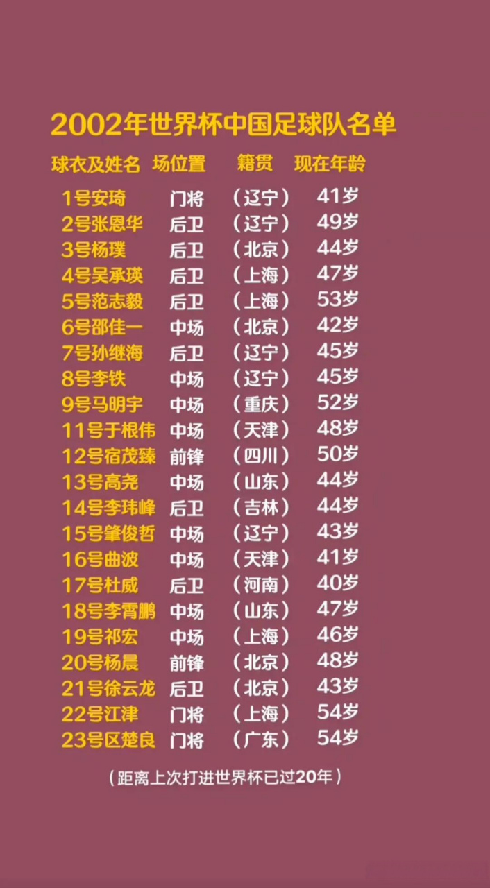 2002年中国足球排名，那年我们冲进世界杯，然后呢？